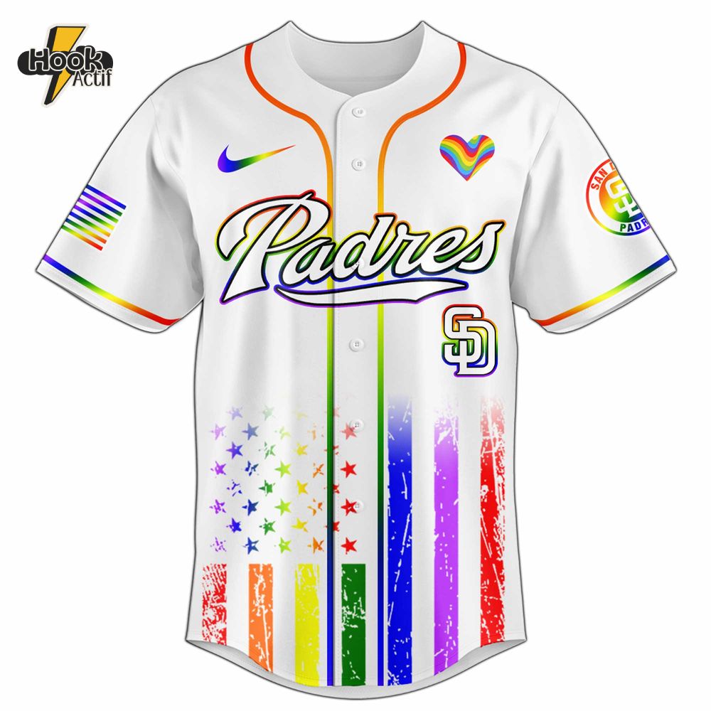 San Diego Padres MLB x Happy Pride Month Jersey 2025 San Diego Padres MLB x Happy Pride Month Jersey 2025