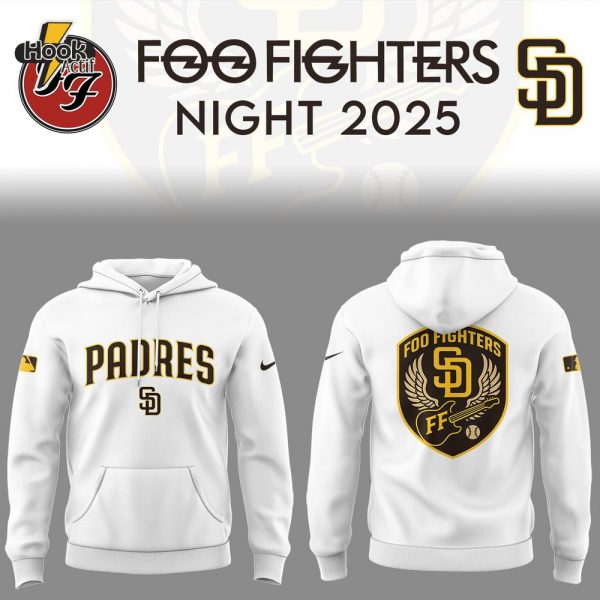 San Diego Padres X Foo Fighter Night 2025 Special White Hoodie