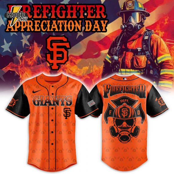 San Francisco Giants Firefighter Appreciation Day Special Baseball Jersey