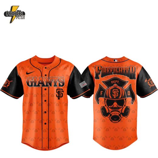 San Francisco Giants Firefighter Appreciation Day Special Baseball Jersey