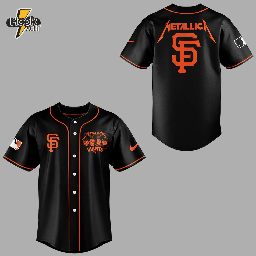San Francisco Giants x Metallica Night Special Baseball Jersey San Francisco Giants x Metallica Night Special Baseball Jersey