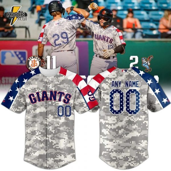 San Jose Giants x Military Appreciation 2025 Personalized Baseball Jersey