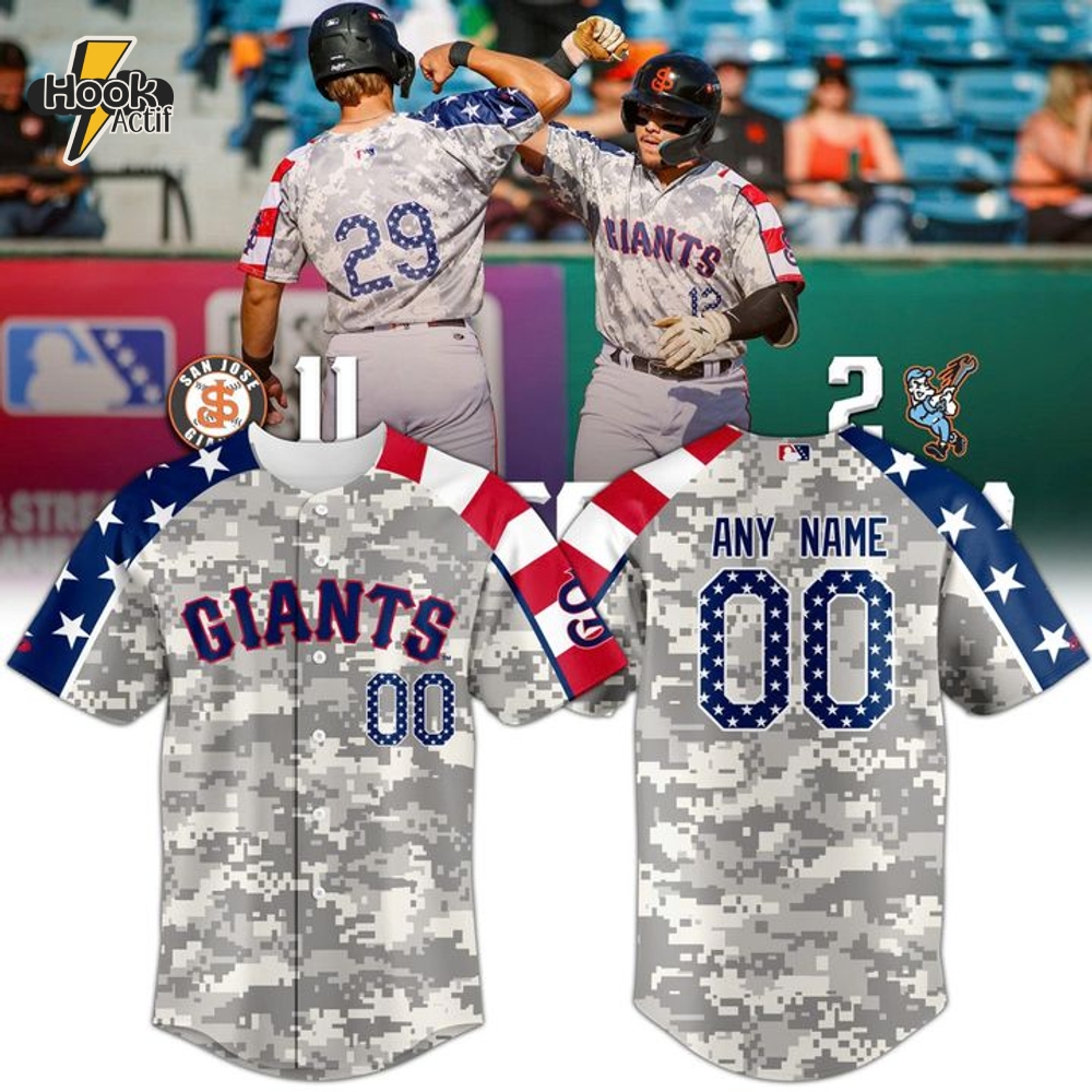 San Jose Giants x Military Appreciation 2025 Personalized Baseball Jersey San Jose Giants x Military Appreciation 2025 Personalized Baseball Jersey