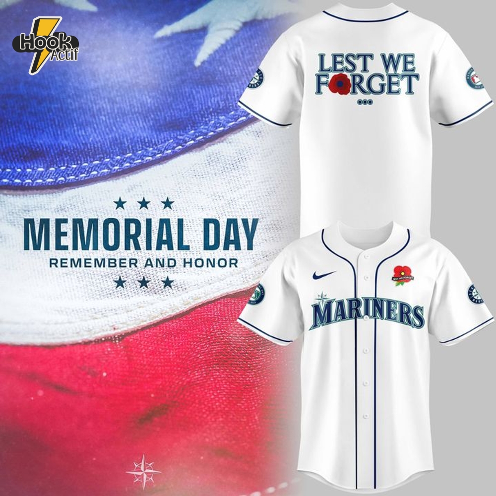 Seattle Mariners Memorial Day "Remember and Honor" Special Baseball Jersey Seattle Mariners Memorial Day "Remember and Honor" Special Baseball Jersey