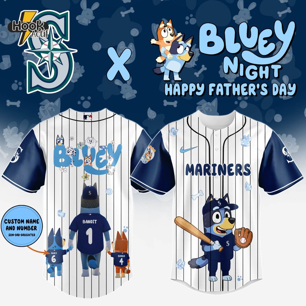 Seattle Mariners x Bluey Happy Father's Day 2025 Jersey Seattle Mariners x Bluey Happy Father's Day 2025 Jersey