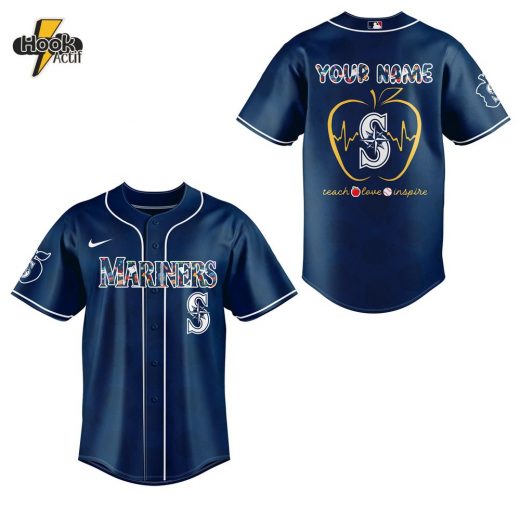Seattle Mariners x Teacher Appreciation Personalized Baseball Jersey