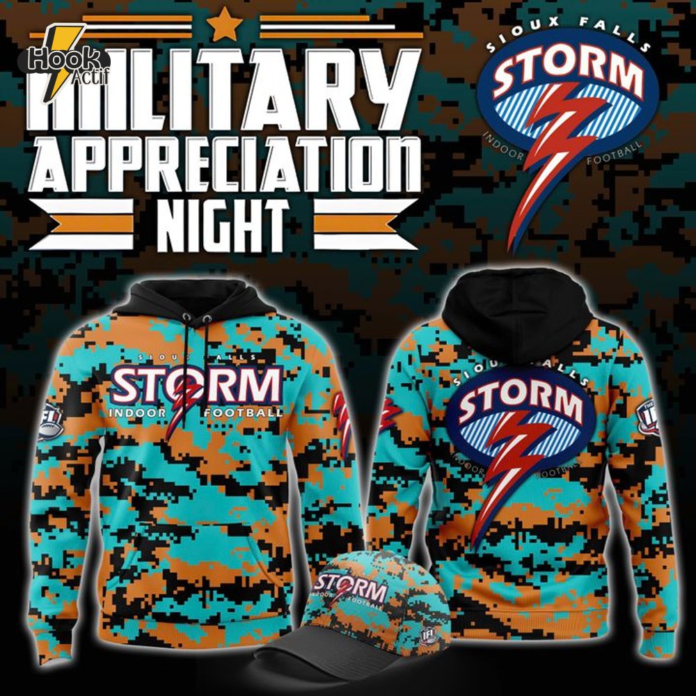 Sioux Falls Storm Military Nights Hoodie Sioux Falls Storm Military Nights Hoodie