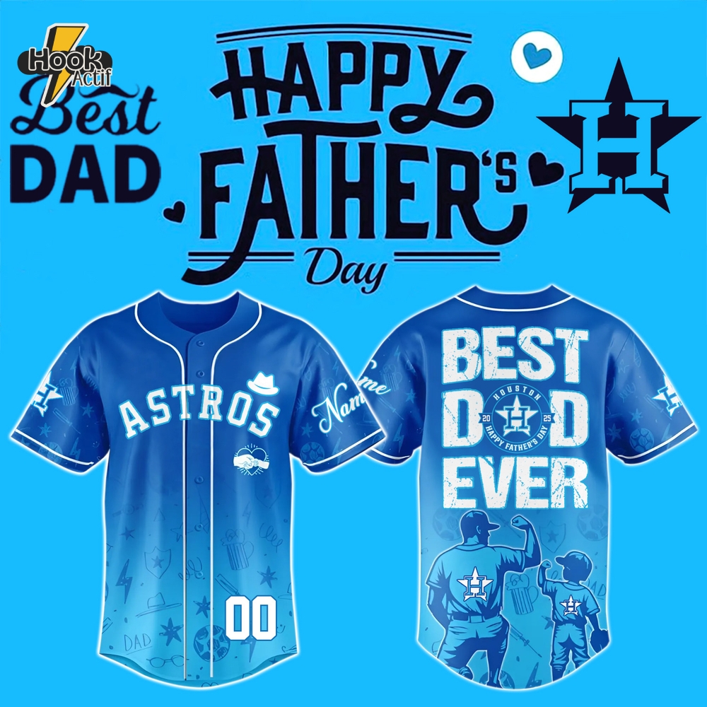 Special Edition Happy Father's Day x Houston Astros-3D Baseball Jersey Special Edition Happy Father's Day x Houston Astros-3D Baseball Jersey