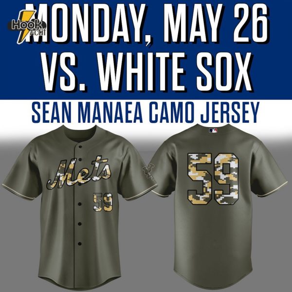 Special New New York Mets Sean Manaea Camo Jersey 2025