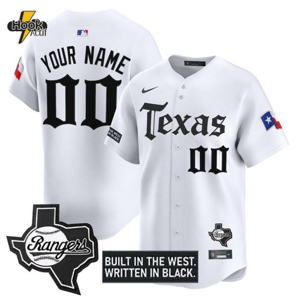 Texas Rangers "Gothic Frontier Edition" White Baseball Jersey
