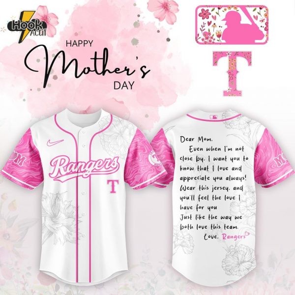 Texas Rangers MLB x Happy MotherÃ¢ÂÂs Day Baseball Jersey