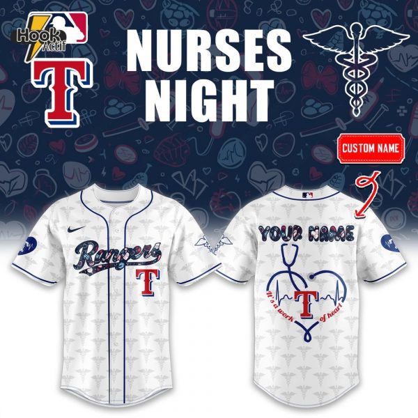 Texas Rangers x Nurses Night Personalized Baseball Jersey