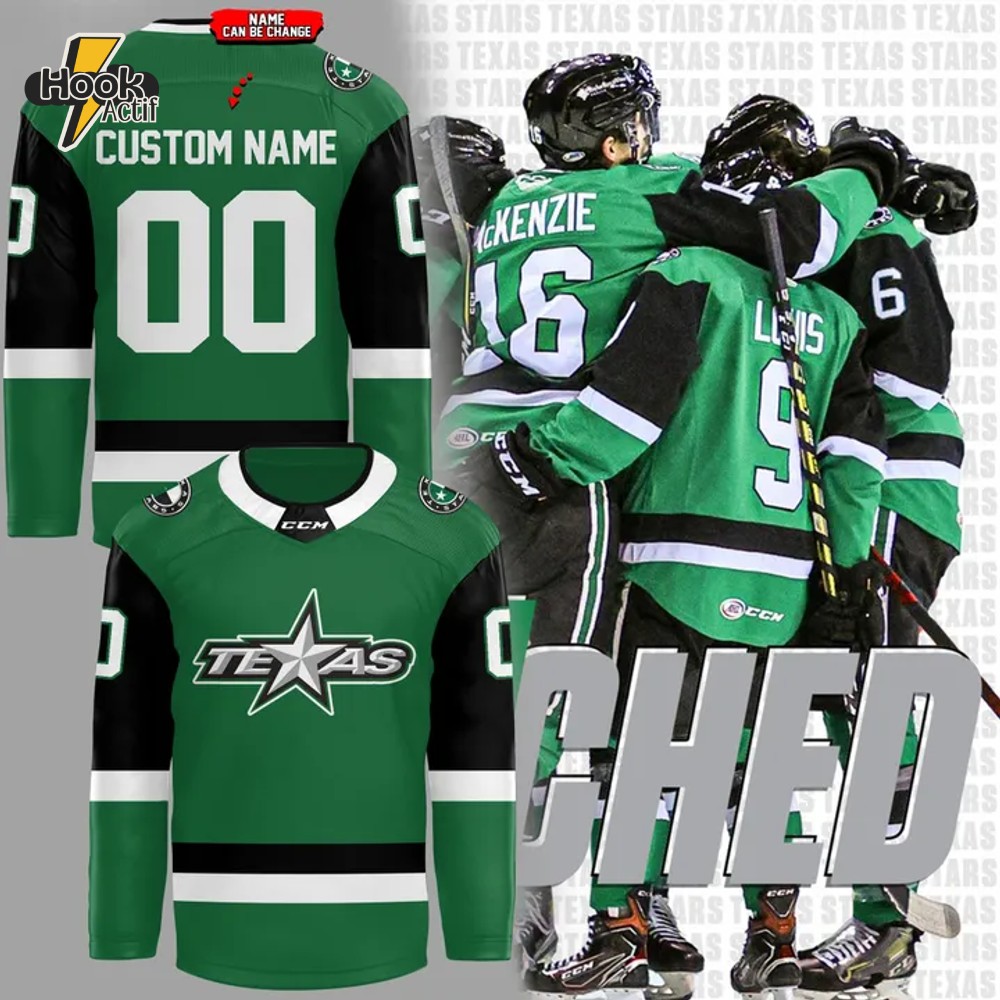 Texas Stars 2025 Custom Hockey Jersey Texas Stars 2025 Custom Hockey Jersey