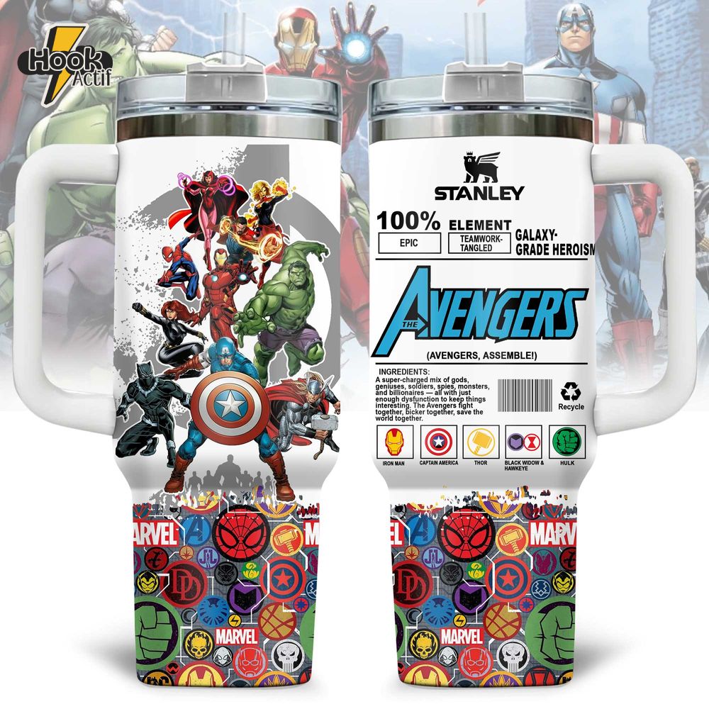 The Avengers Marvel Galaxy-grade Heroism Stanley Tumbler The Avengers Marvel Galaxy-grade Heroism Stanley Tumbler