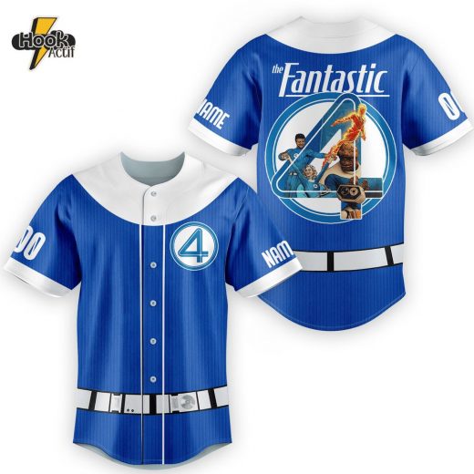 The Fantastic Four Special Blue Custom Baseball Jersey