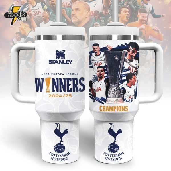 Tottenham Hotspur Europa League Champions 2025 Tumbler 40oz with Handle