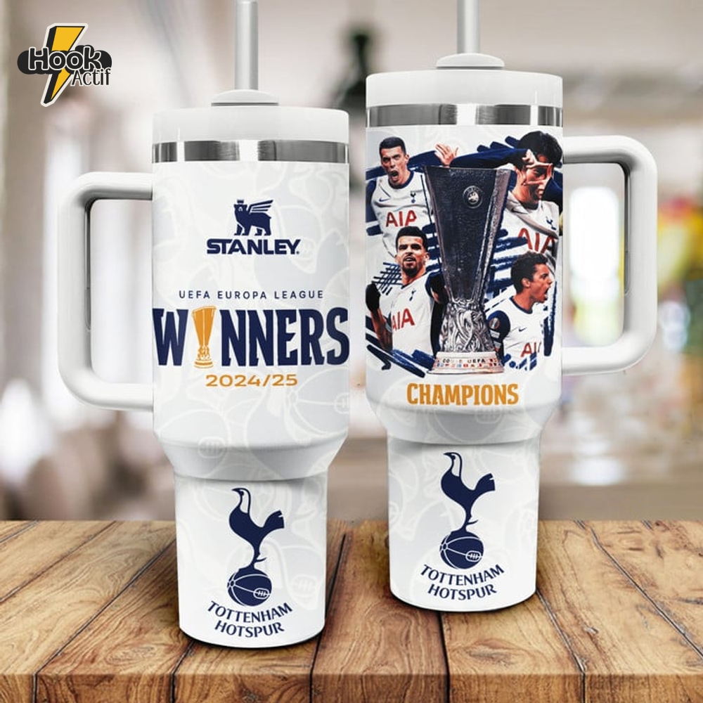 Tottenham Hotspur Europa League Champions 2025 Tumbler 40oz with Handle Tottenham Hotspur Europa League Champions 2025 Tumbler 40oz with Handle