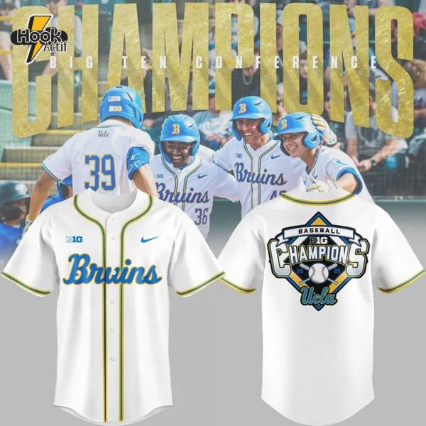 UCLA Bruins 2025 Big Ten Baseball Regular Season Champions Special White Baseball Jersey