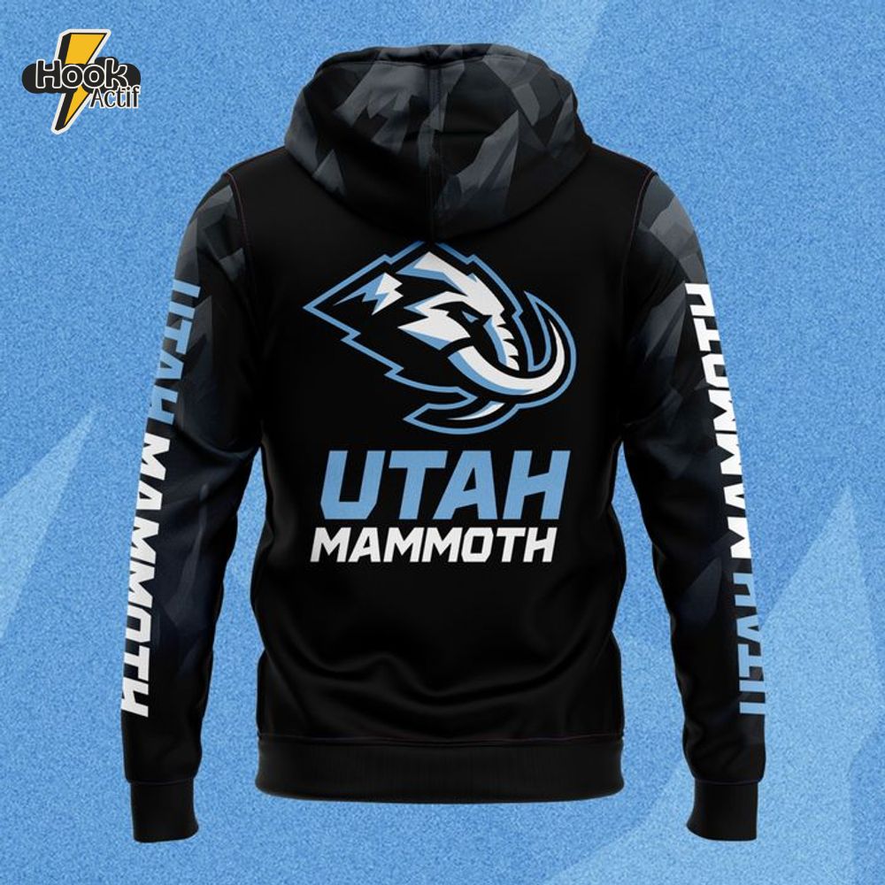 Utah Mammoth NHL Team Black Hoodie Utah Mammoth NHL Team Black Hoodie