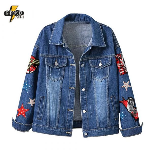 Van Hallen Denim Jacket Denum Jacket – Buy Online at HookActif.com