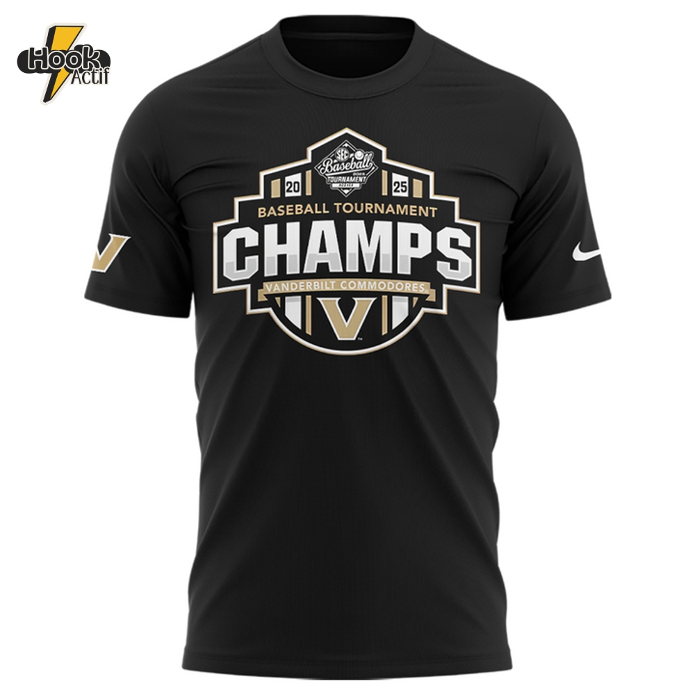 Vanderbilt Baseball 2025 SEC Baseball Conference Tournament Champions Special Tee Vanderbilt Baseball 2025 SEC Baseball Conference Tournament Champions Special Tee