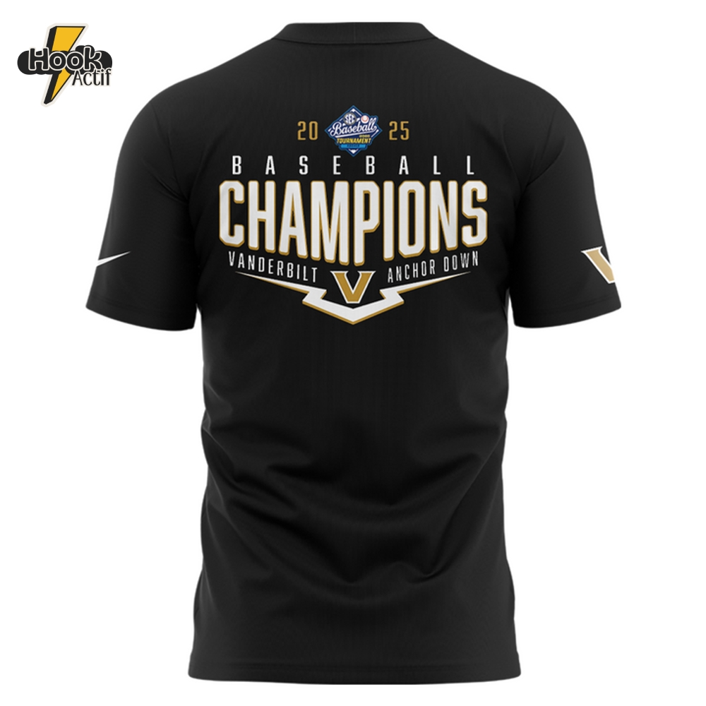 Vanderbilt Baseball 2025 SEC Baseball Conference Tournament Champions Special Tee Vanderbilt Baseball 2025 SEC Baseball Conference Tournament Champions Special Tee
