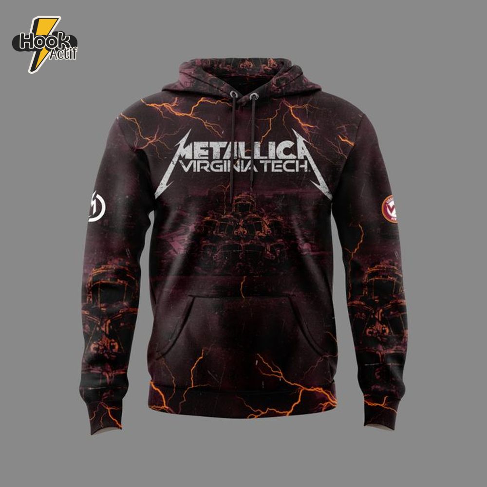 Virginia Tech Hokies x Metallica Tour 2025 "Exit Light Enter Night" Special Hoodie Virginia Tech Hokies x Metallica Tour 2025 "Exit Light Enter Night" Special Hoodie