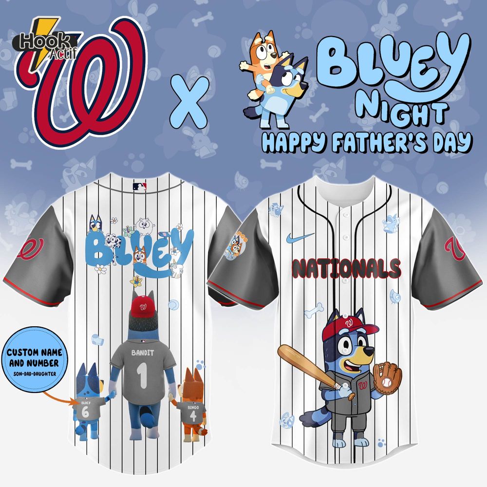 Washington Nationals x Bluey Happy Father's Day 2025 Jersey Washington Nationals x Bluey Happy Father's Day 2025 Jersey