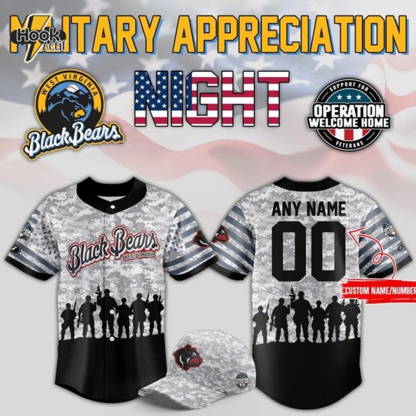 West Virginia Black Bears x Military Appreciation Night 2025 Baseball Jersey