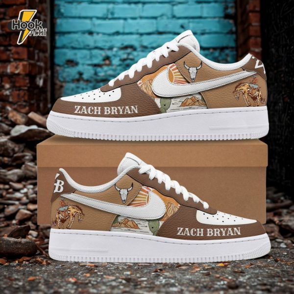Zach Bryan Tour 2024 Nike Air Force 1 Sneaker Limited Edition Design
