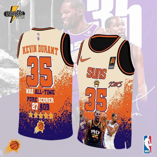 nba kevin durant phoenix suns basketball jersey