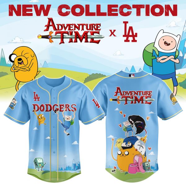 Los Angeles Dodgers x Adventure Time Cartoon Baseball Jersey