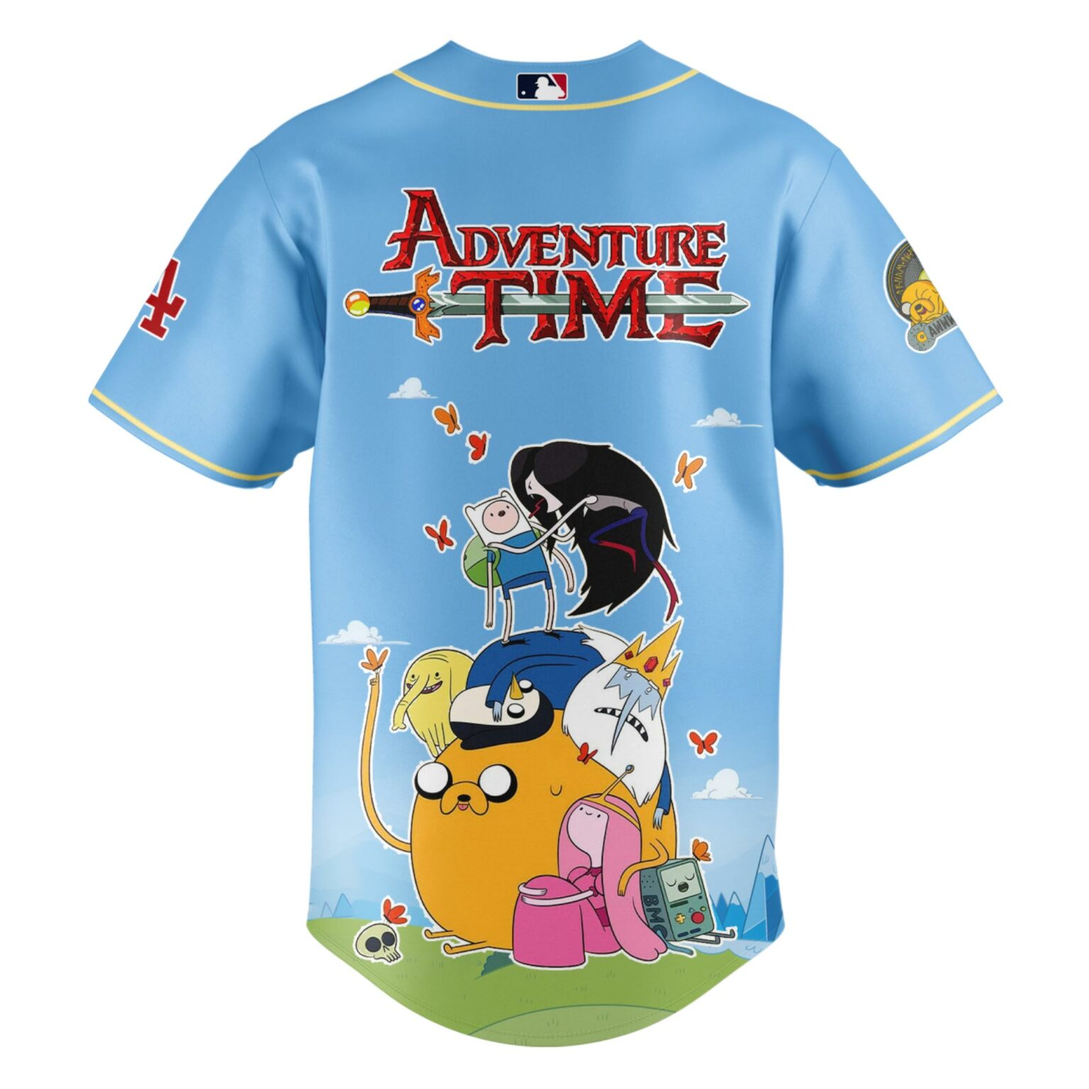 Los Angeles Dodgers x Adventure Time Cartoon Baseball Jersey Los Angeles Dodgers x Adventure Time Cartoon Baseball Jersey