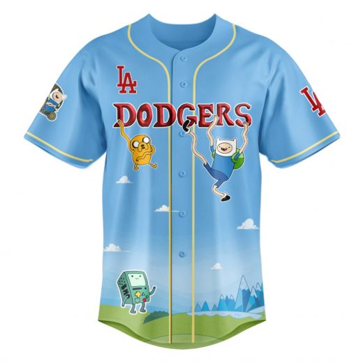 Los Angeles Dodgers x Adventure Time Cartoon Baseball Jersey
