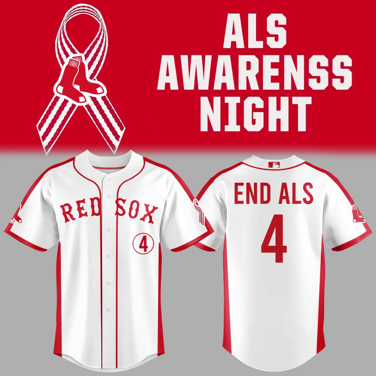 Boston Red Sox x ALS Awareness Night 2025 Baseball Jersey Boston Red Sox x ALS Awareness Night 2025 Baseball Jersey