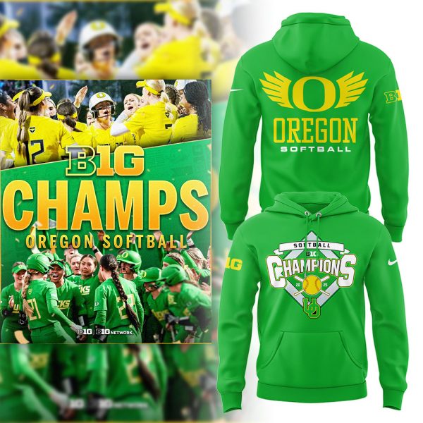 Oregon Ducks Softball x Big10 Champions 2025 Hoodie Set