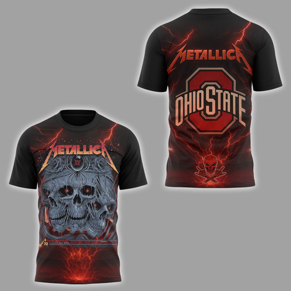 Ohio State Buckeyes x Metallica Music Concert Sonic Temple T-shirt