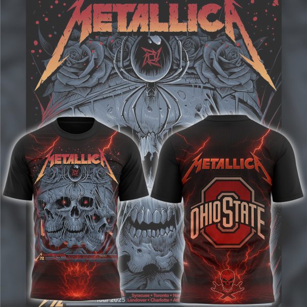 Ohio State Buckeyes x Metallica Music Concert Sonic Temple T-shirt