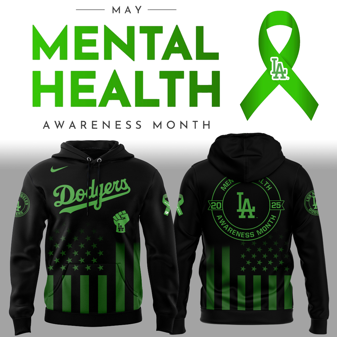 Los Angeles Dodgers x Mental Health Awareness Month 2025 Hoodie Los Angeles Dodgers x Mental Health Awareness Month 2025 Hoodie