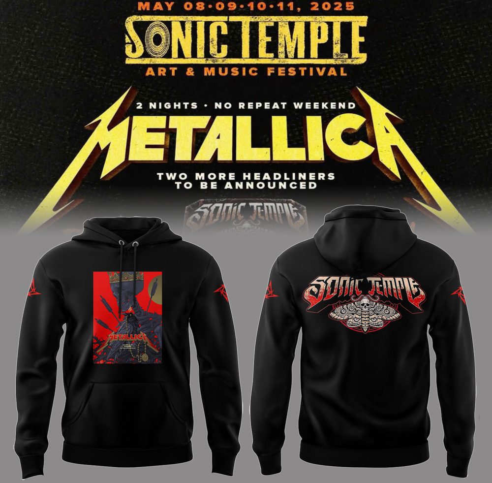 Metallica Music Concert Sonic Temple Limited Edition Hoodie