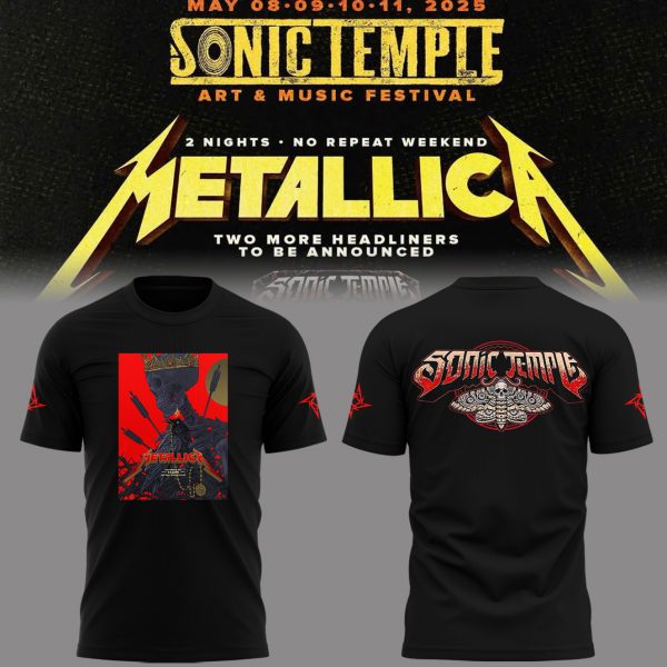 Metallica Music Concert Sonic Temple Limited Edition T-shirt