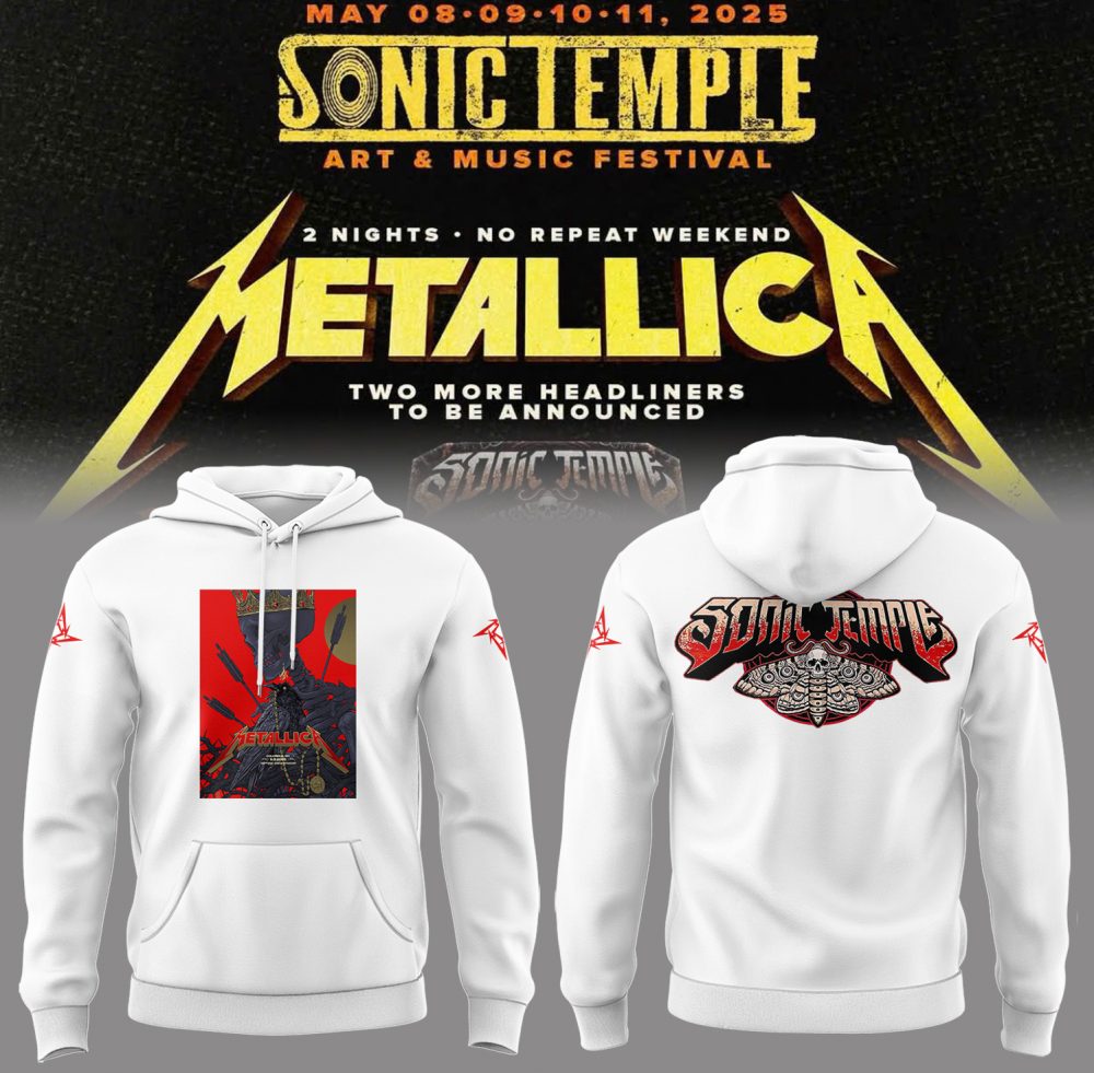 Metallica Music Concert Sonic Temple Limited Edition Hoodie