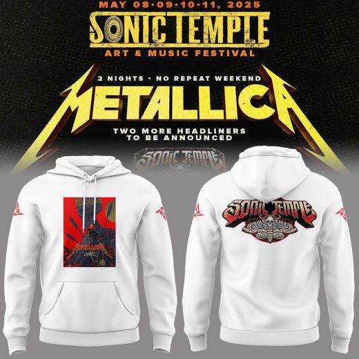Metallica Music Concert Sonic Temple Limited Edition Hoodie