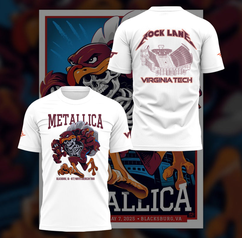 Metallica x Virginia Tech "Lane Rocked" Limited Edition T-shirt Metallica x Virginia Tech "Lane Rocked" Limited Edition T-shirt