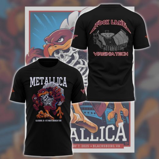 Metallica x Virginia Tech “Lane Rocked” Limited Edition T-shirt