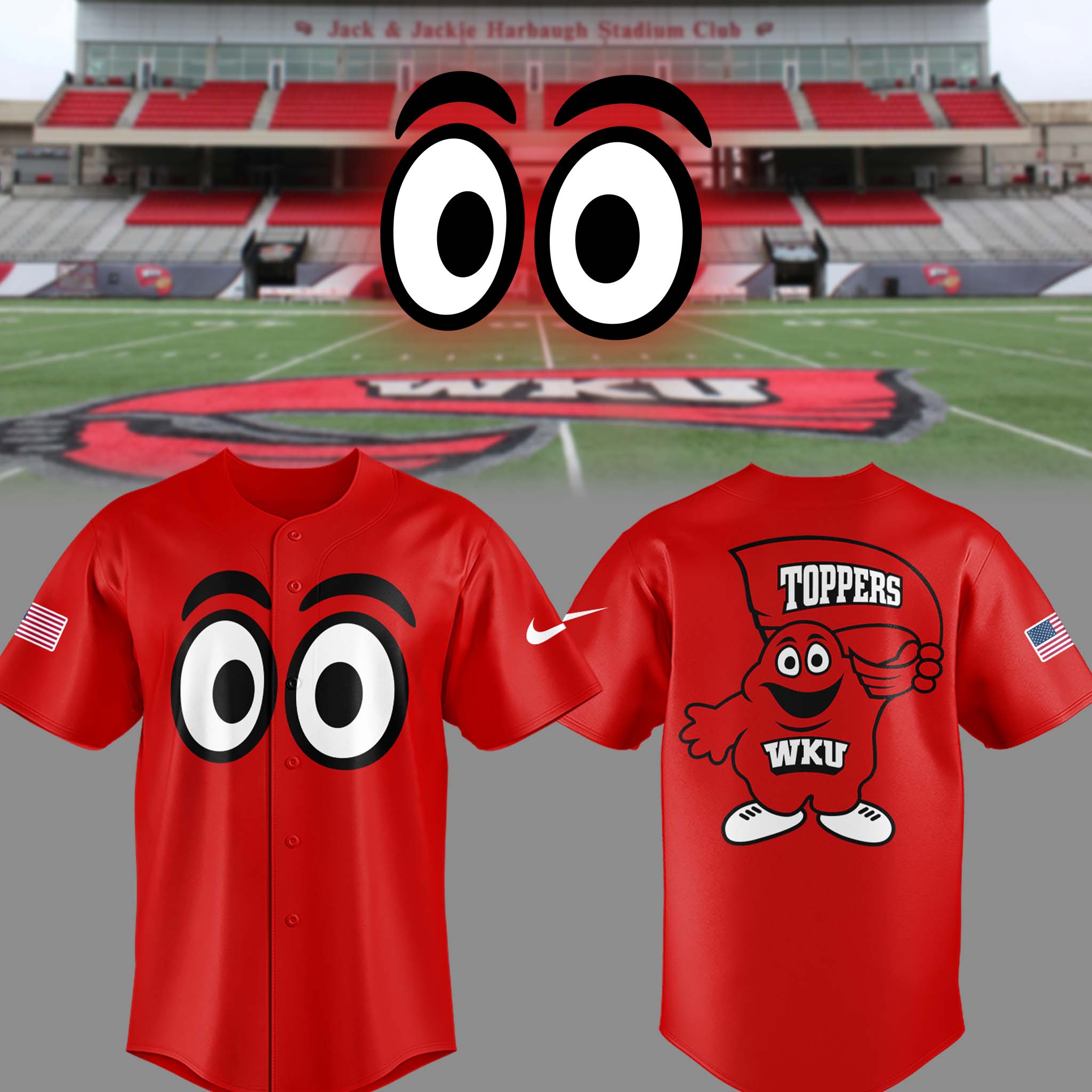 WKU Hilltoppers Special Mascot Baseball Jersey WKU Hilltoppers Special Mascot Baseball Jersey