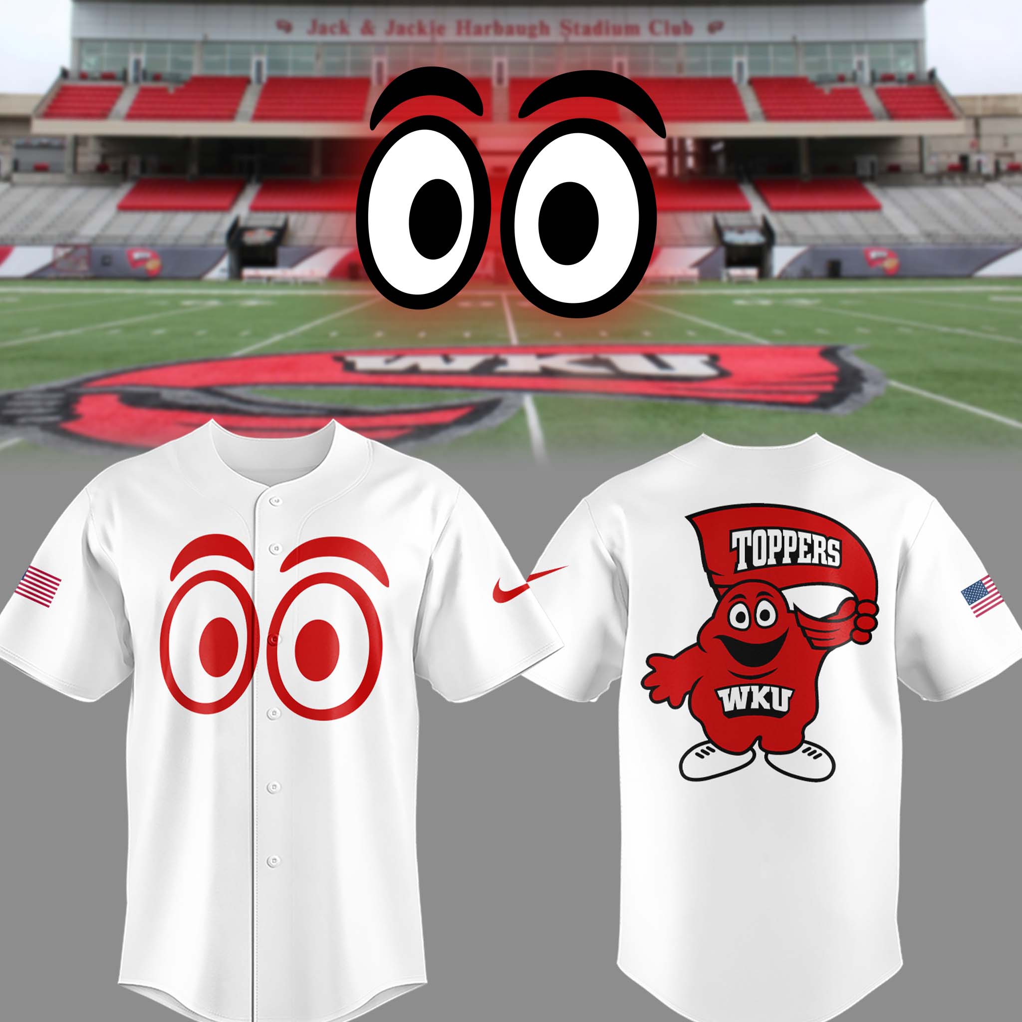 WKU Hilltoppers Special Mascot Baseball Jersey WKU Hilltoppers Special Mascot Baseball Jersey