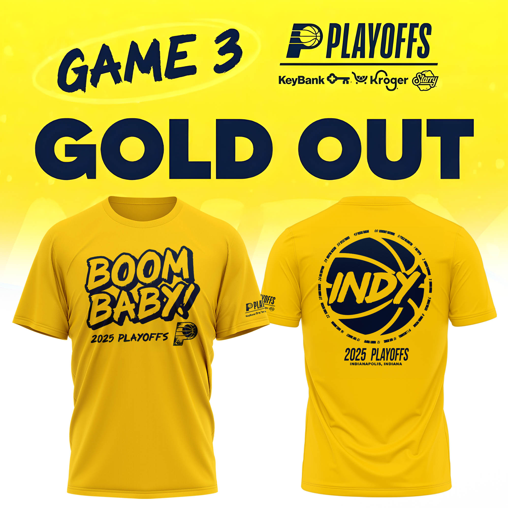 Indiana Hustle – 2025 Postseason Gear Tshirt Indiana Hustle – 2025 Postseason Gear Tshirt