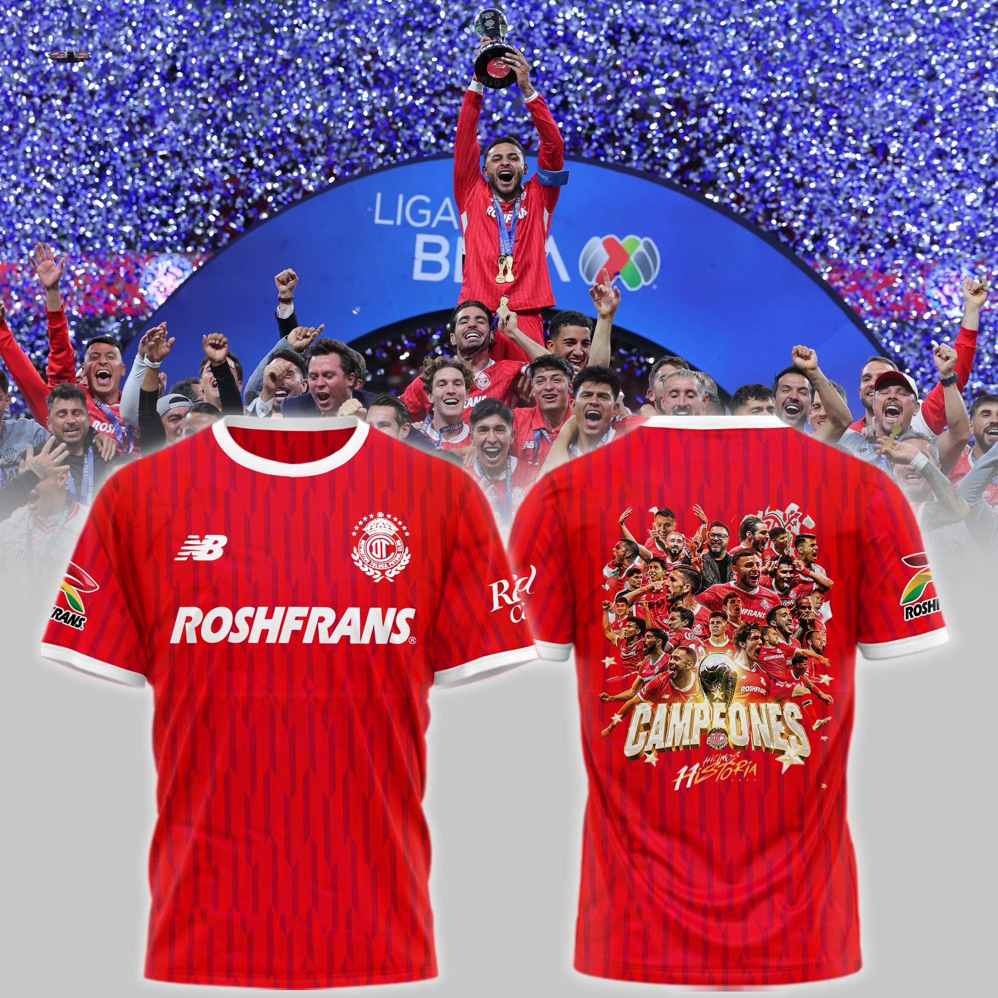 Toluca FC 2025 Clausura CAMPEONES Limited Shirt Toluca FC 2025 Clausura CAMPEONES Limited Shirt
