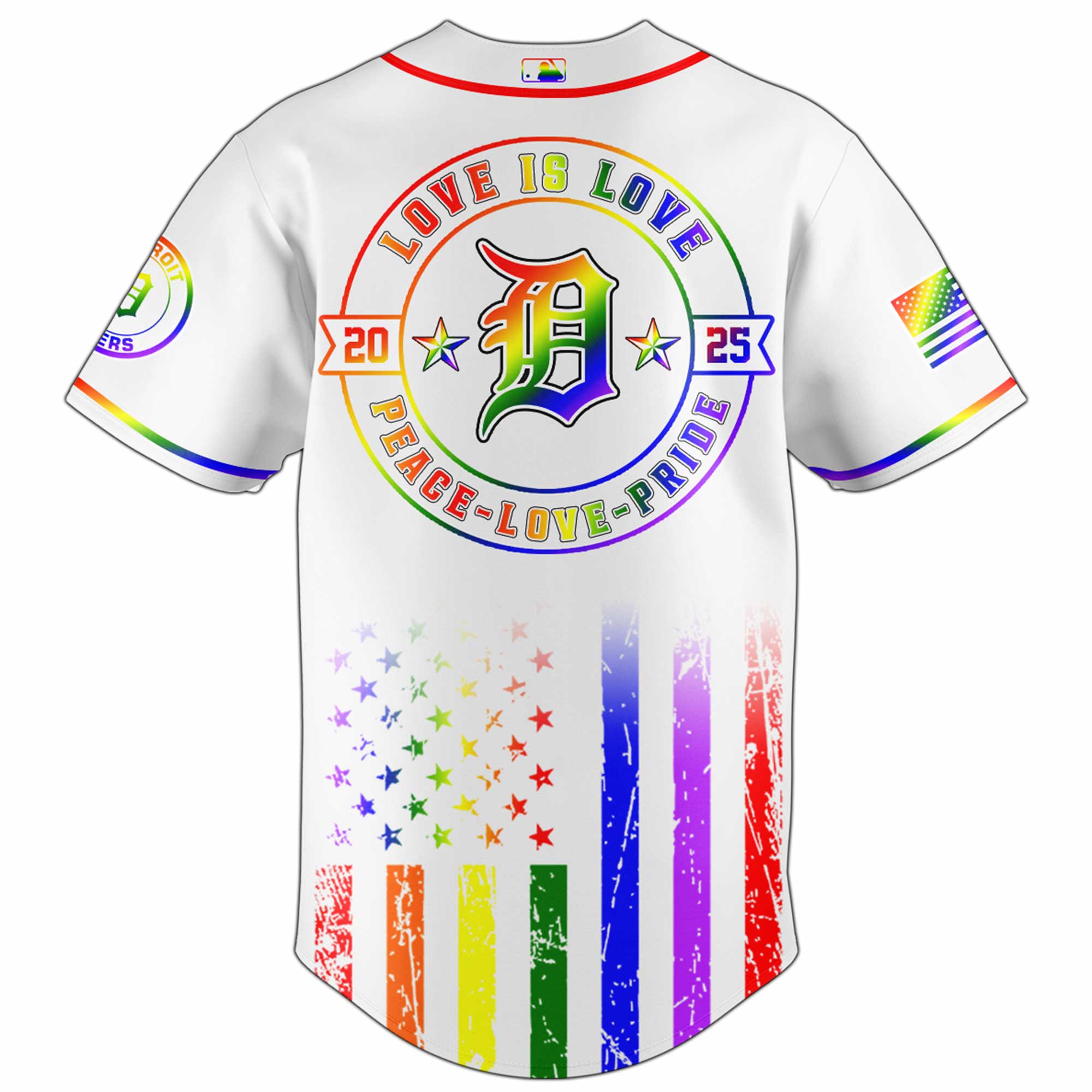 Detroit Tigers MLB x Happy Pride Month Jersey 2025 Detroit Tigers MLB x Happy Pride Month Jersey 2025